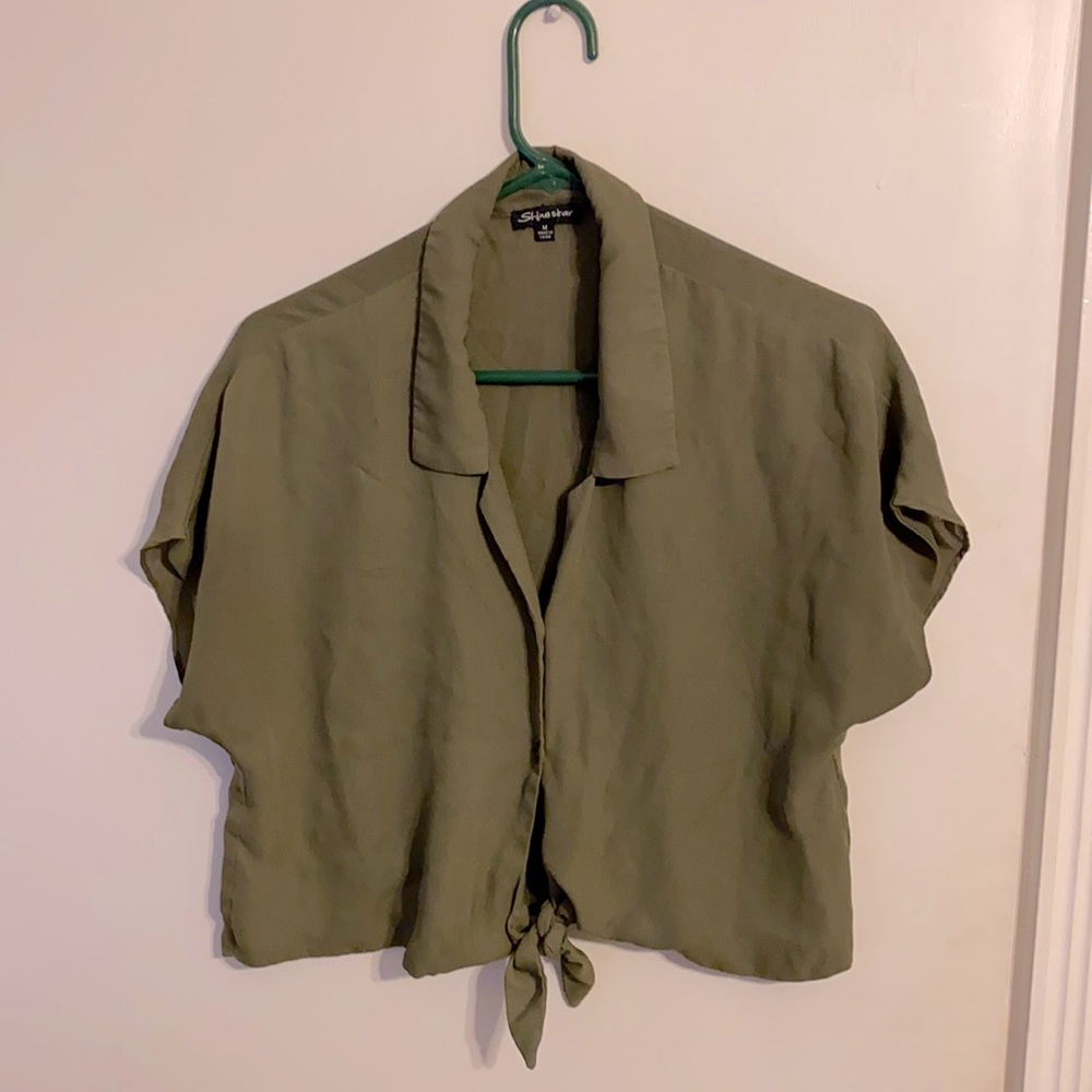Green blouse